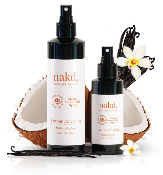 nakd. Thai Crystal Deodorant Spray - Coconut & Vanilla | Vasarii